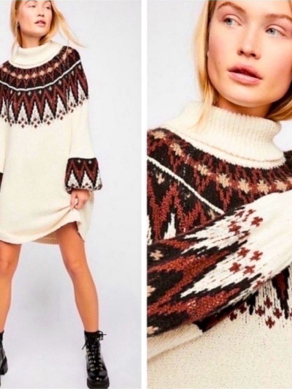 Free People Scotland Sweater mini dress